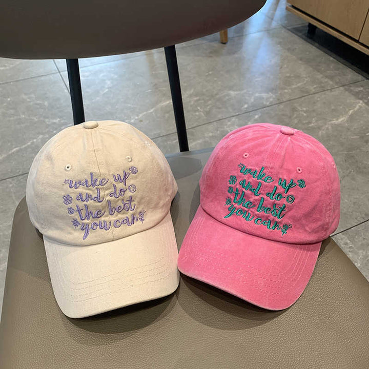 Women's Motivational Embroidered Cap Bowlift