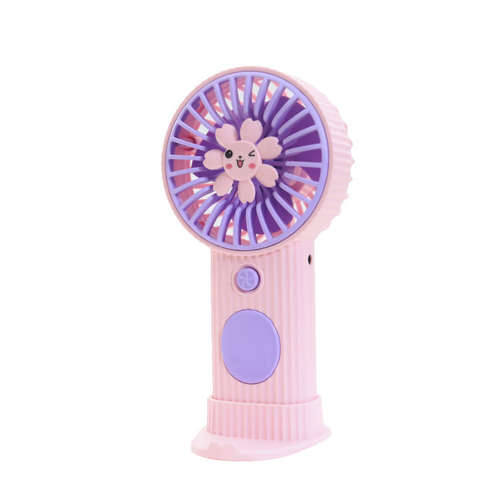 Women's Portable Hand Fan with Floral Design Bowlift