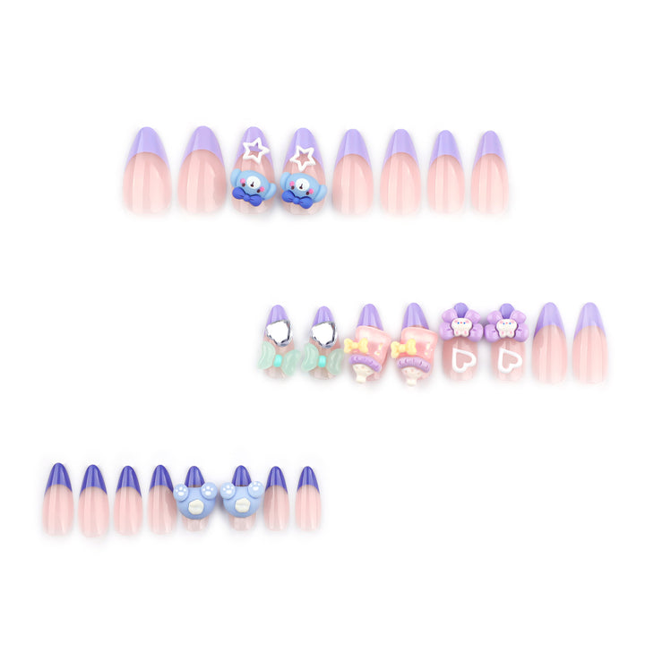 Artificial nail art with playful designs Bowlift