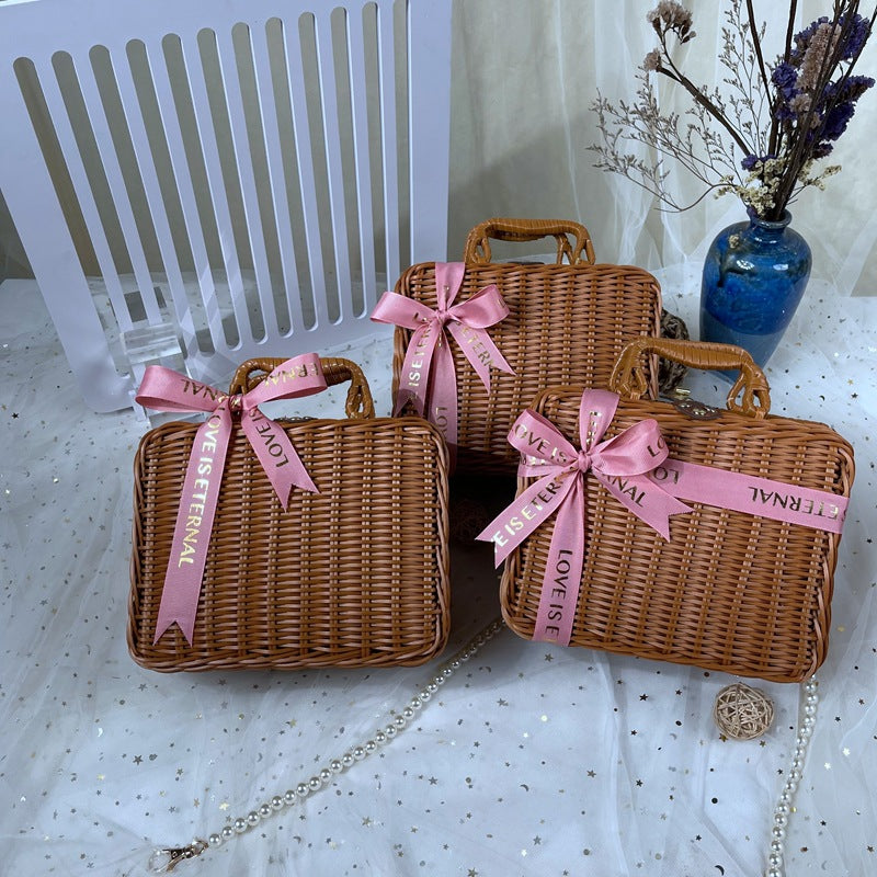 Women classic rattan handbag Bowlift