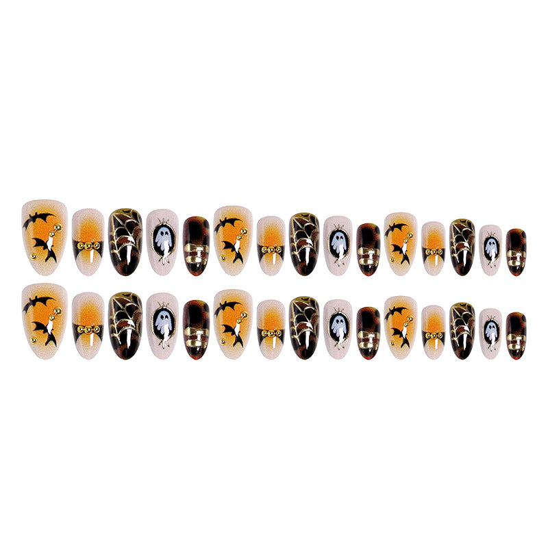 Artificial nails with Halloween motifs and glitter details Bowlift