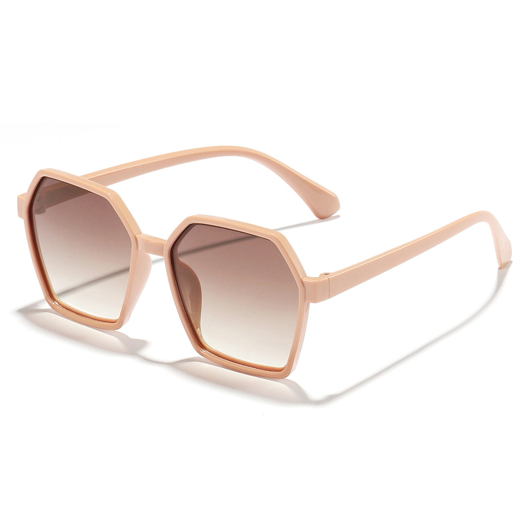 Women elegant sunglasses in modern hexagon design Bowlift