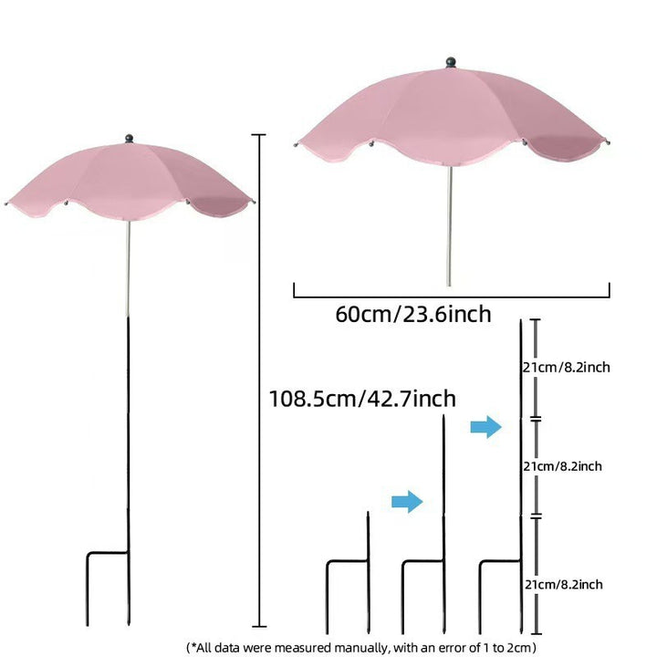 Women's sun protection umbrella with flexible tripod Bowlift