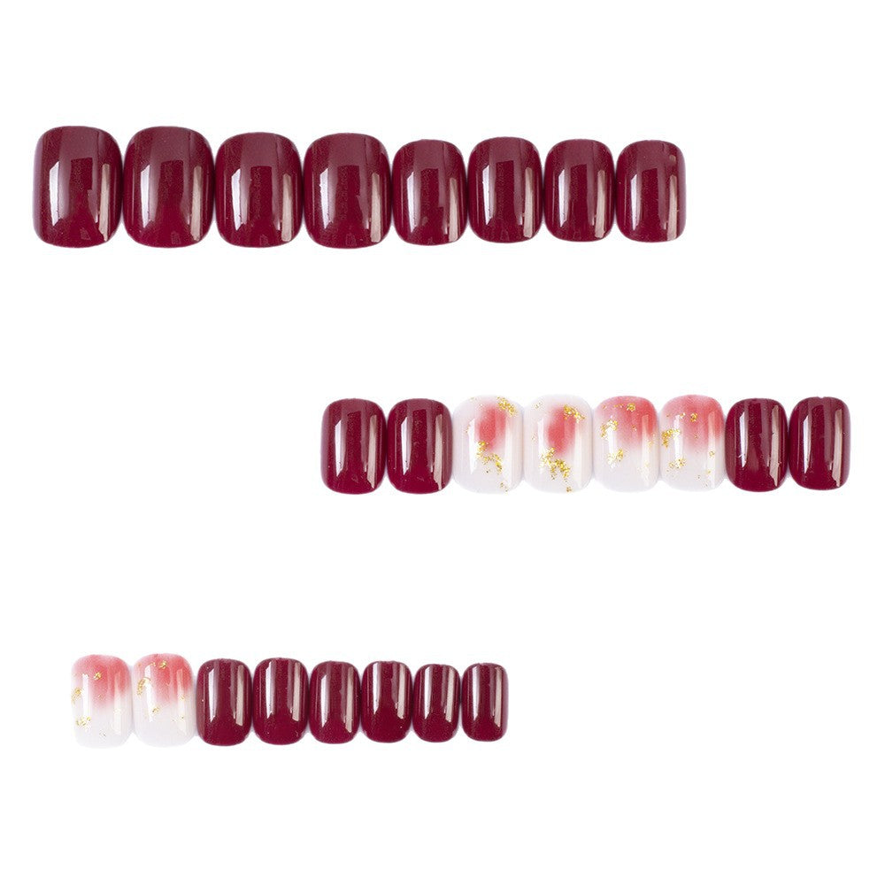 Artificial nails with glitter and gradient Bowlift