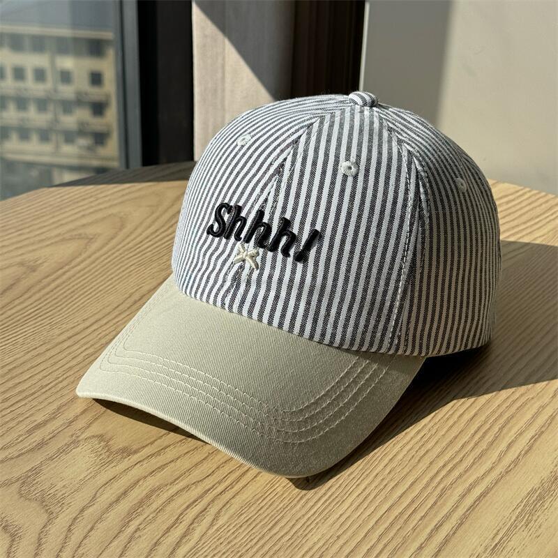 Women's Casual Striped Graphic Cap Bowlift