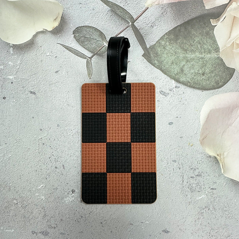 Checkerboard Pattern Luggage Tag Bowlift