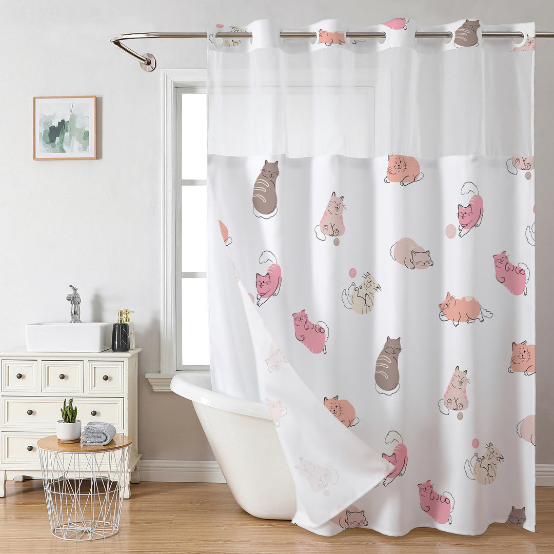 Strawberry-Themed Shower Curtain Bowlift