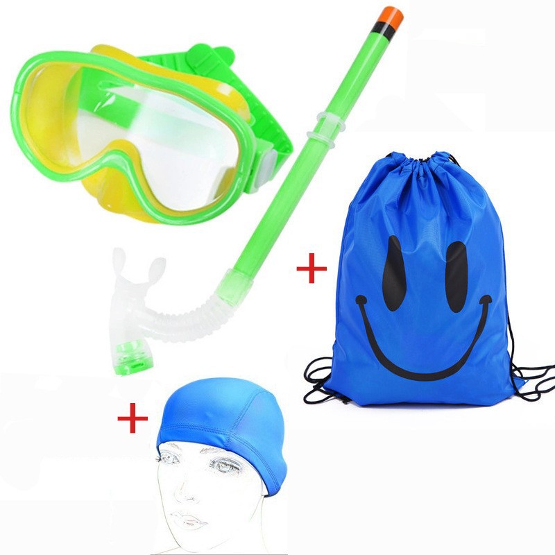 Diving goggles set with breathable snorkel and waterproof backpack Bowlift