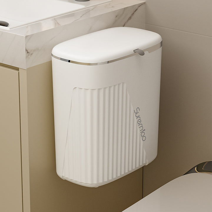 Women compact wall waste bin with lid and odor-tight system Bowlift