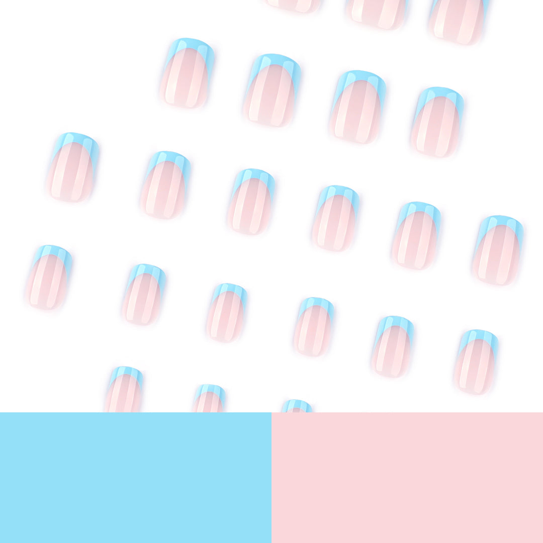 Elegant Manicure Artificial Nails with Pastel Colors Bowlift