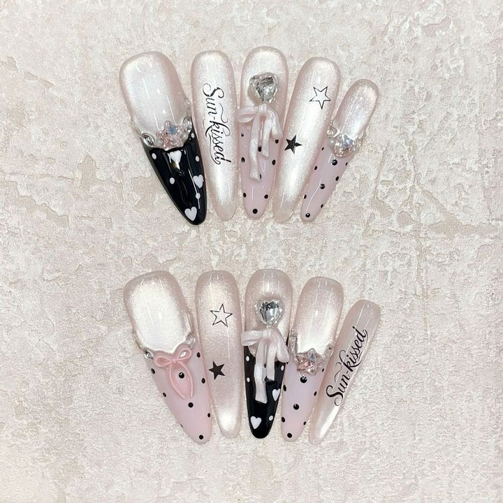Glamorous Decorative Press-On Nail Art Bowlift