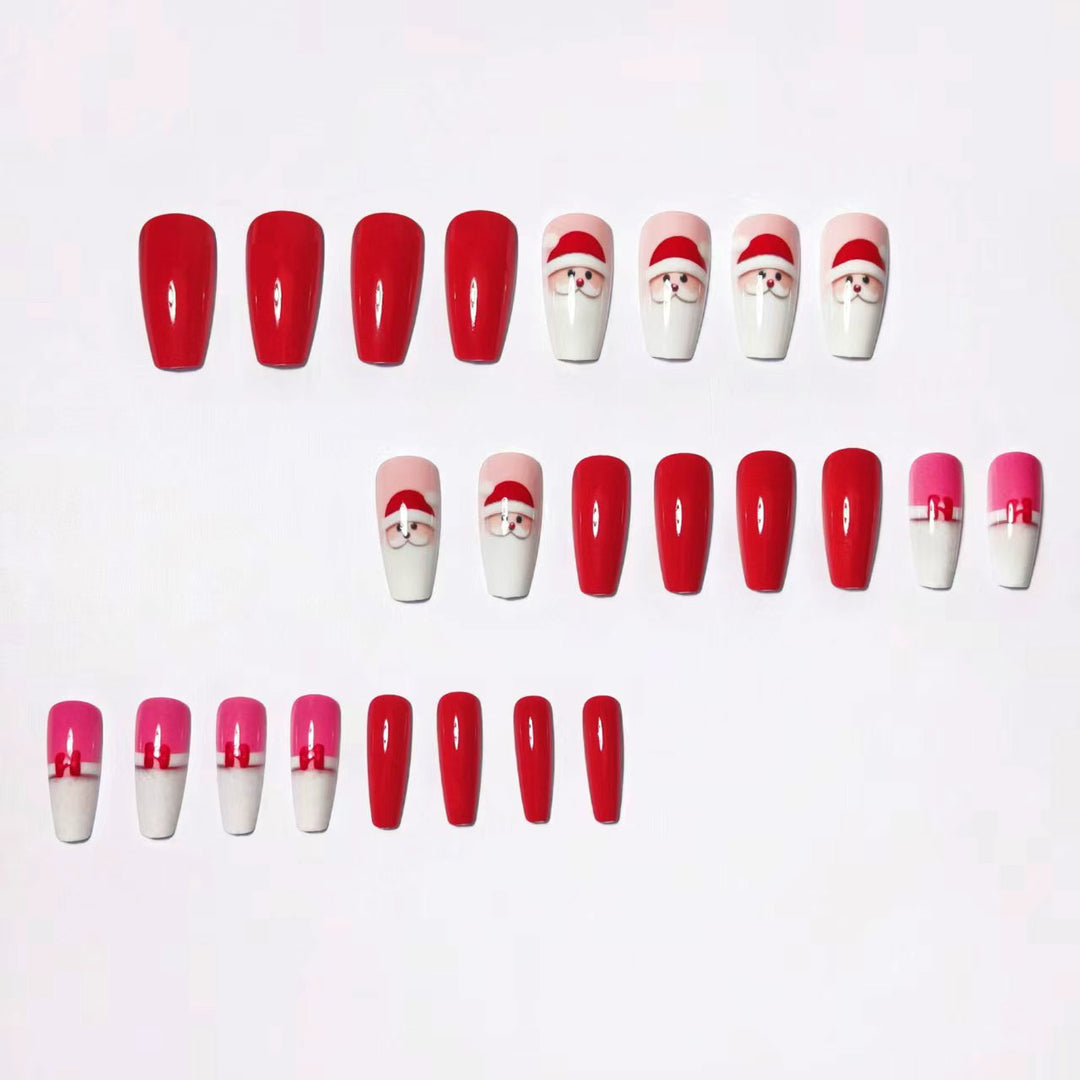 Holiday-Themed 3D Santa Nail Art Bowlift