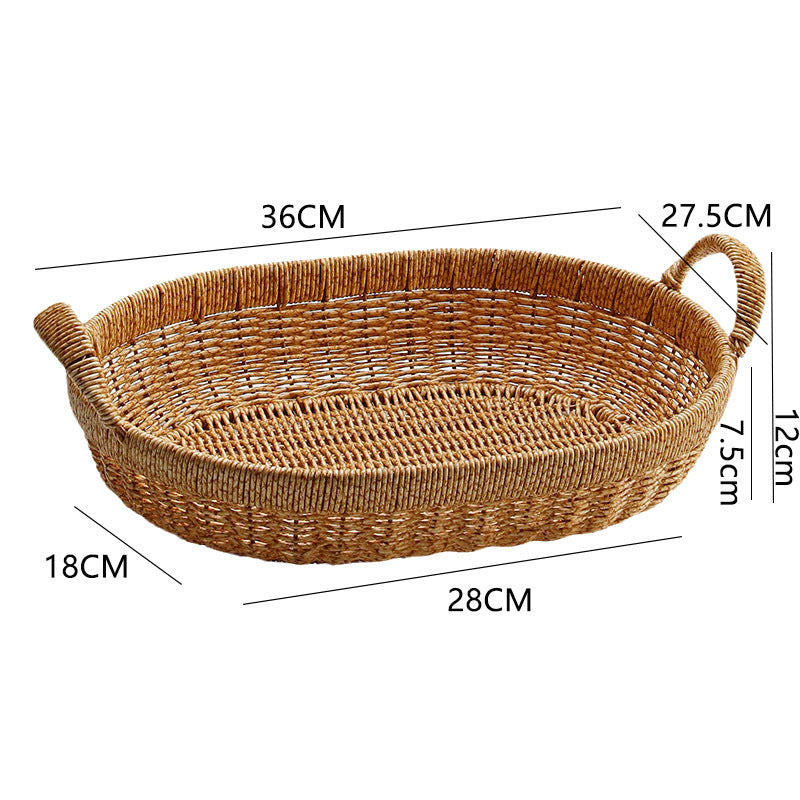 Handcrafted Wicker Storage Basket Bowlift