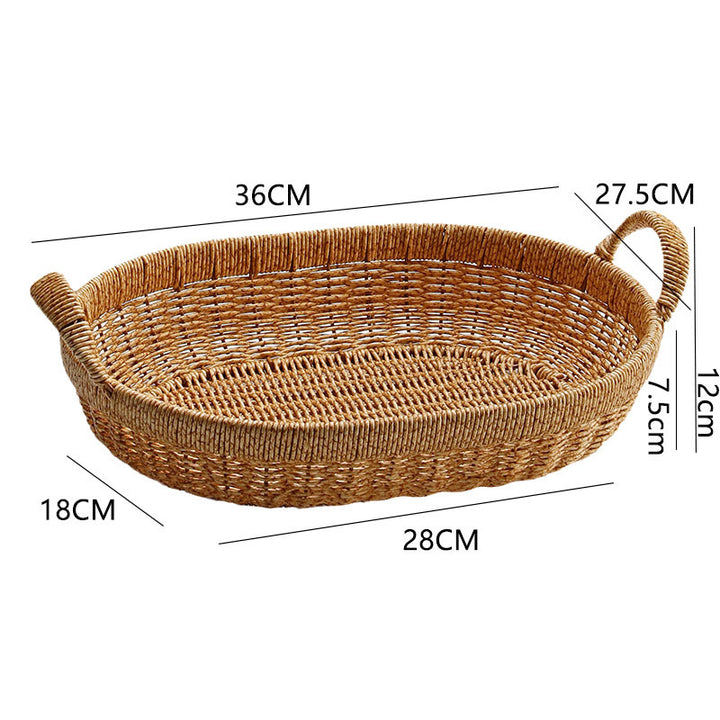 Handcrafted Wicker Storage Basket Bowlift