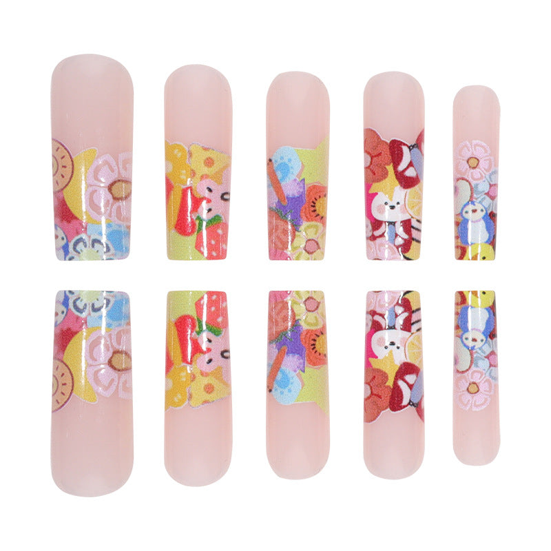 Artistic Floral Themed Nail Art Extensions Bowlift