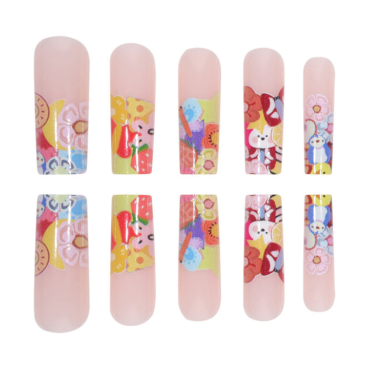 Artistic Floral Themed Nail Art Extensions Bowlift