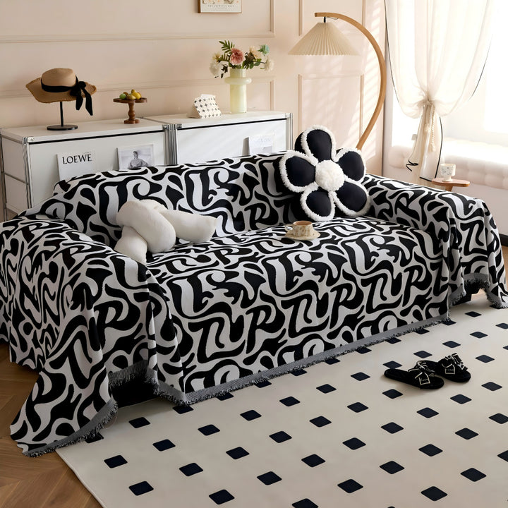 Cozy Abstract Patterned Sofa Throw Blanket