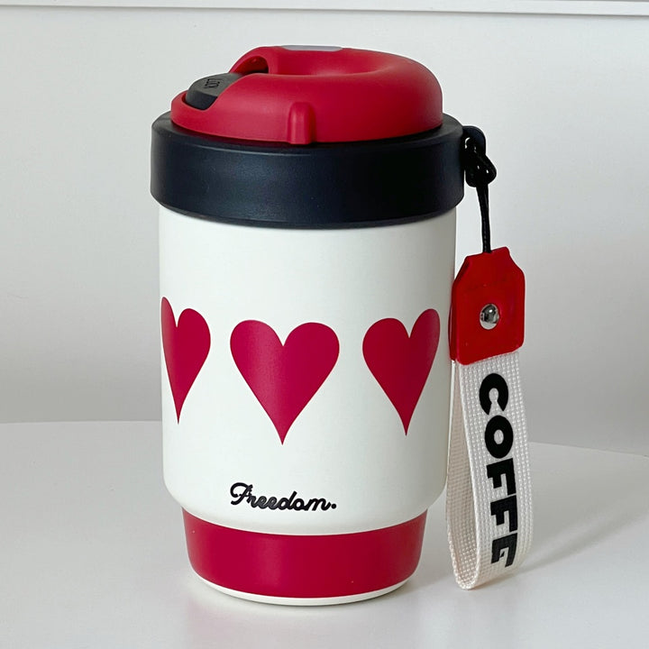 Women's Insulated Coffee Cup with Practical Closure Mechanism Bowlift