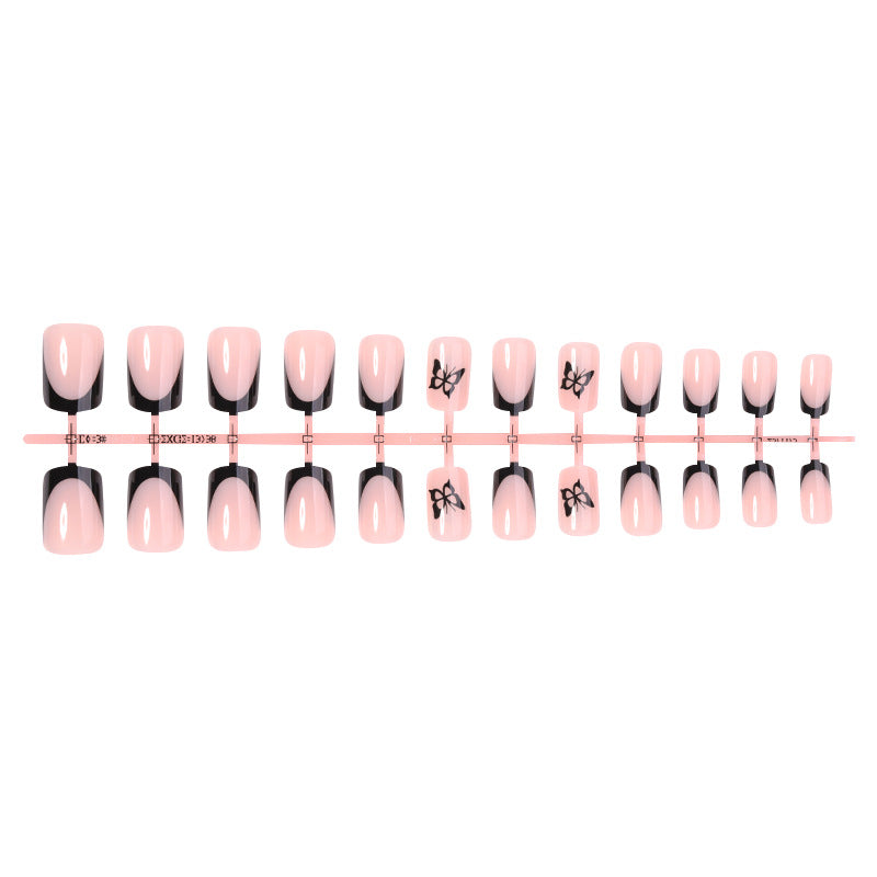 Decorative Press-On Nail Set with Elegant Bow Accents Bowlift
