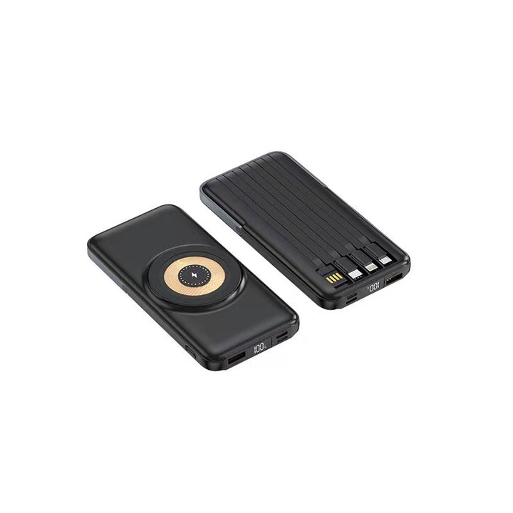 Multifunctional power bank with wireless charger and integrated stand Bowlift