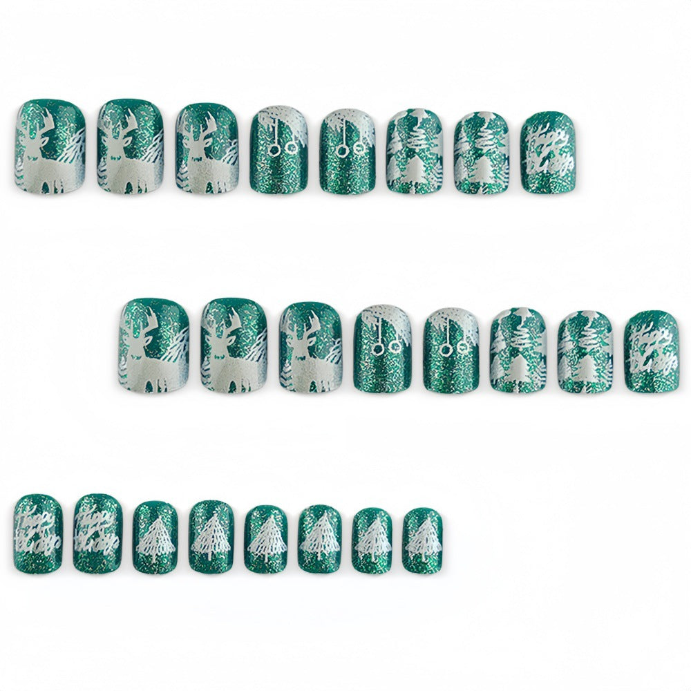 Artificial nails with festive winter motifs Bowlift