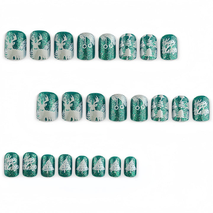 Artificial nails with festive winter motifs Bowlift