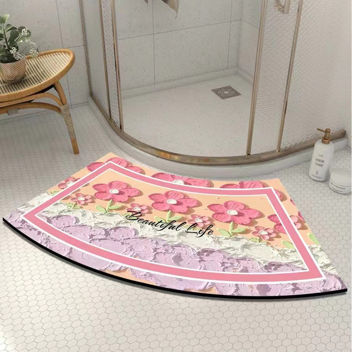 Artistic Curved Bath Mat Bowlift