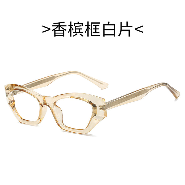 Ladies Cat-Eye Sunglasses with Modern Transparent Accents Bowlift