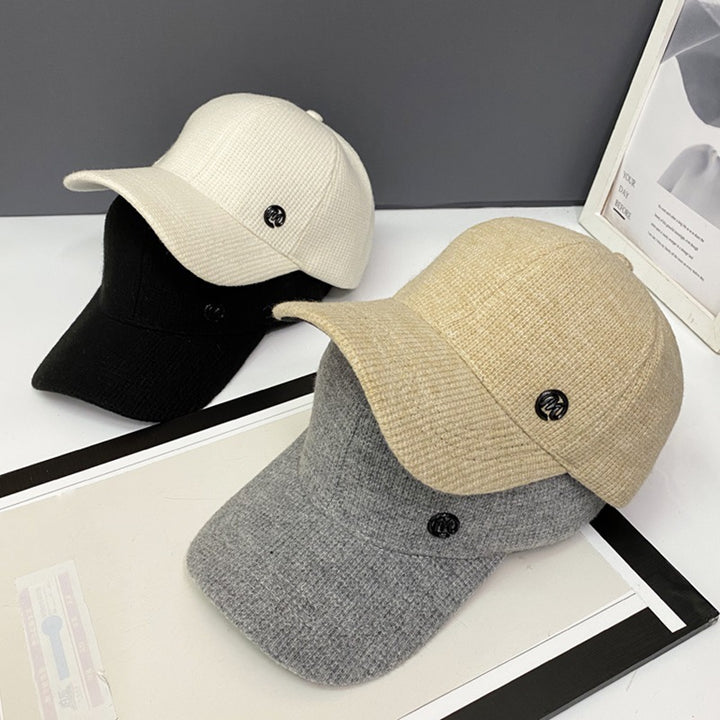 Women's Textured Cotton Baseball Cap Bowlift