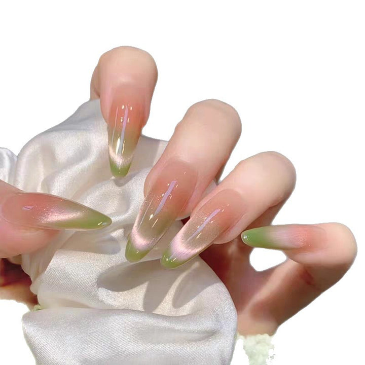 Artistic Press-On Nails with Ombre Finish and Elegant Design Bowlift