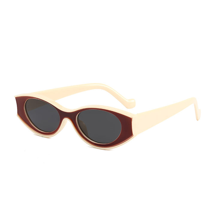 Women's Cat-Eye Sunglasses with Contrasting Frame Design Bowlift
