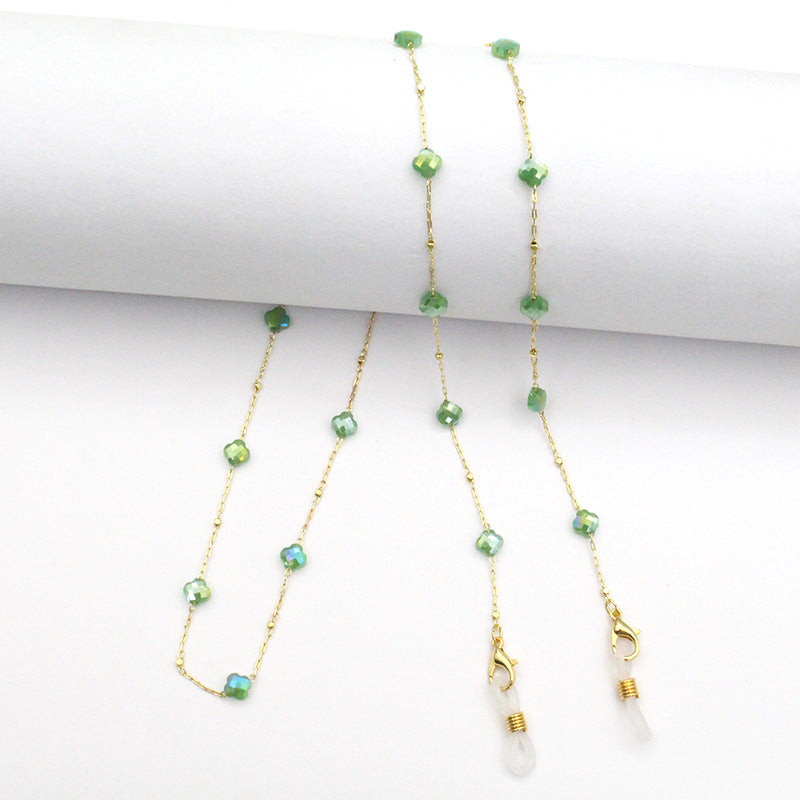 Elegant Crystal-Designed Eyewear Chain Bowlift