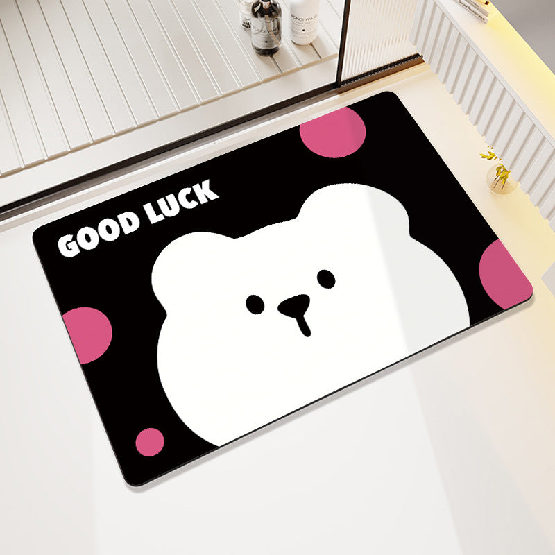 Playful Cartoon-Themed Bathroom Rug Bowlift