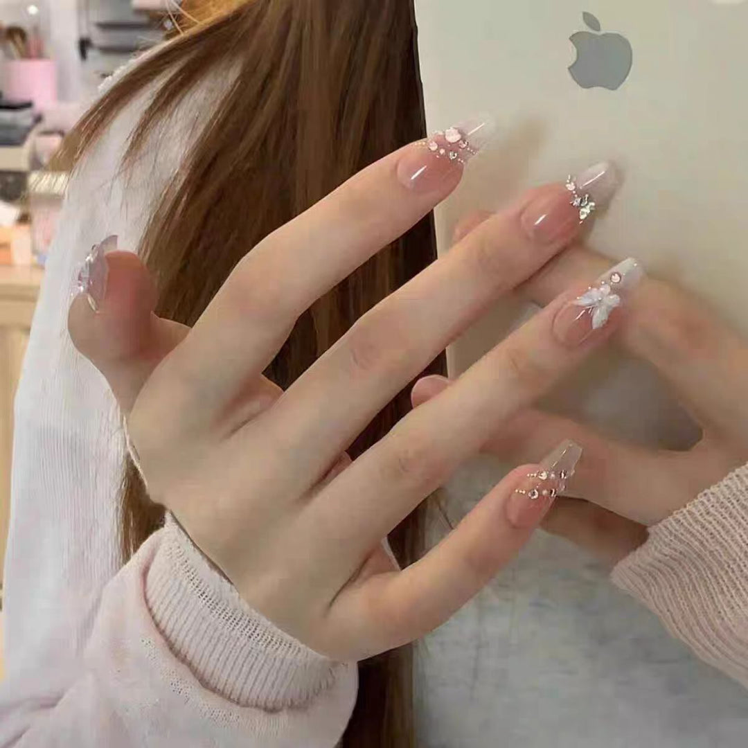 Butterfly Embellished Press-On Nail Set Bowlift