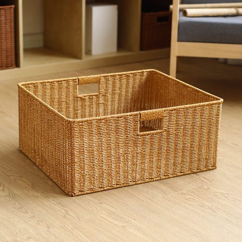 Woven Storage Bin with Ergonomic Handles Bowlift