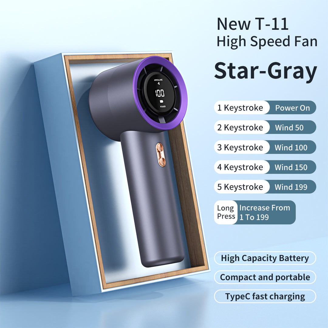 Unisex Portable High-Speed USB Rechargeable Fan Bowlift