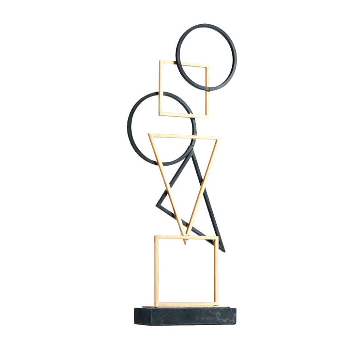 Modern Abstract Metal Plant Sculpture