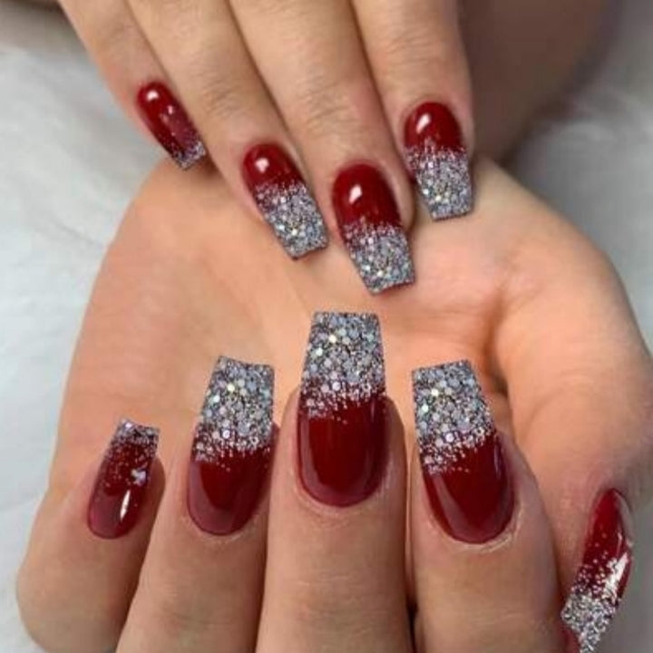 Elegant Glittery Press-On Nail Set Bowlift