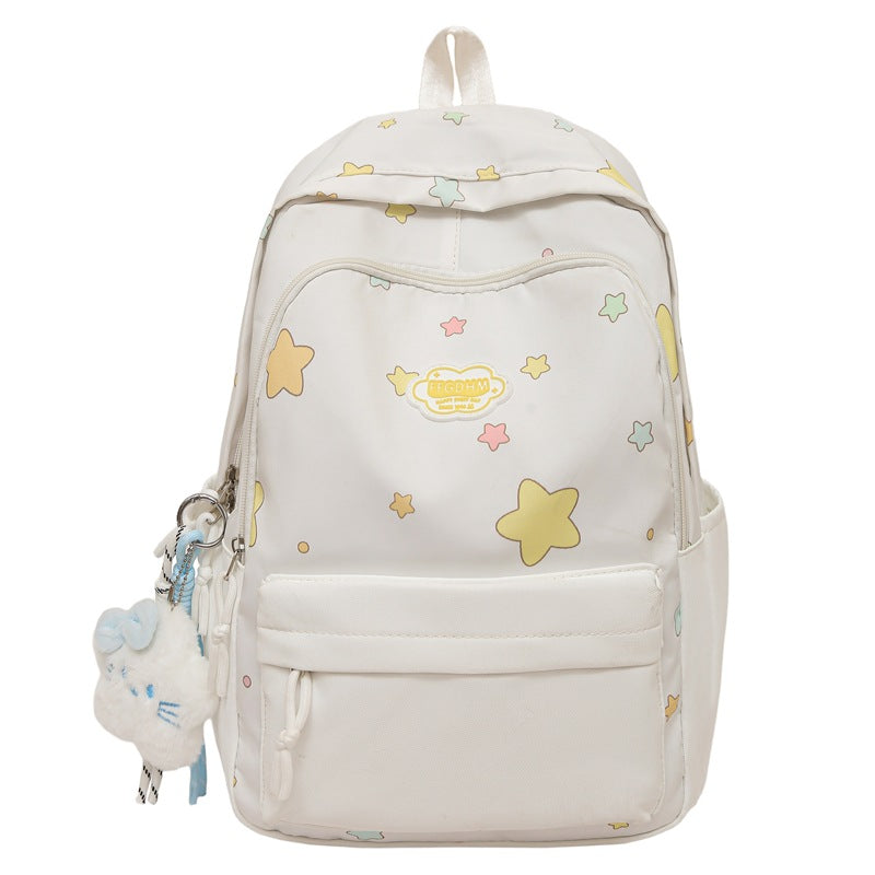 Playful Starry Print Backpack Bowlift