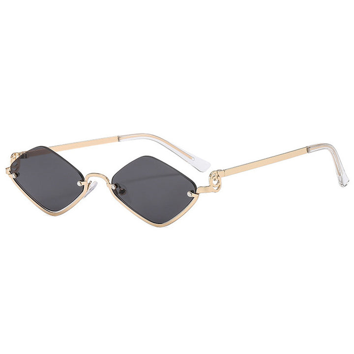 Women's trendy square sunglasses with delicate metal frame Bowlift