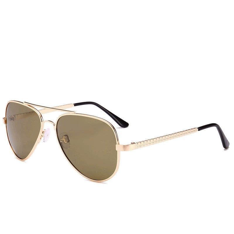 Men's Pilot Sunglasses with UV Protection and Trendy Metal Hinge Bowlift