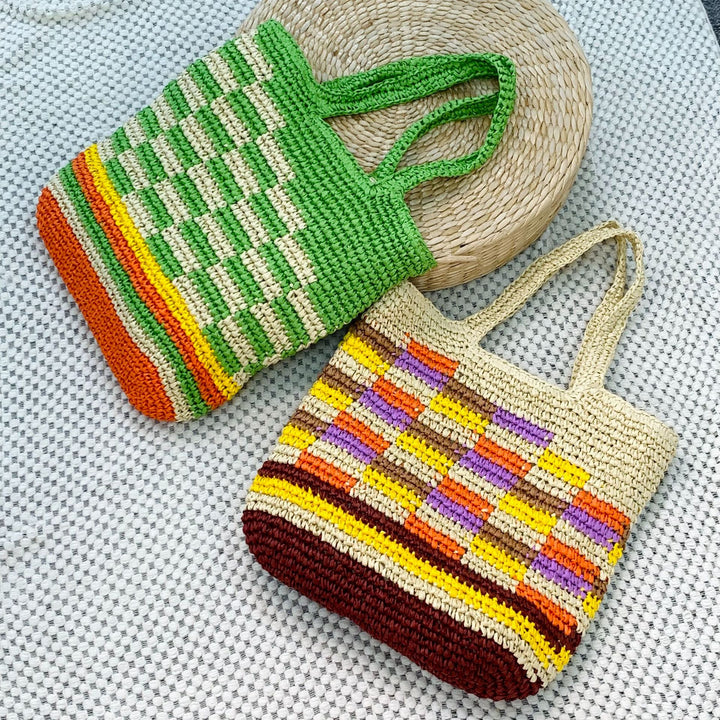 Hand-knotted summer tote Bowlift