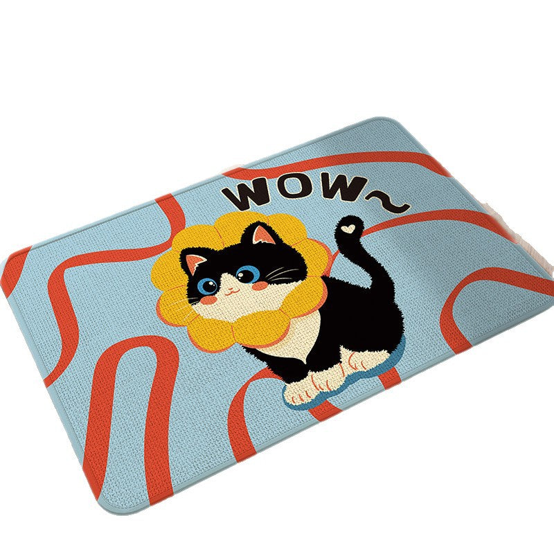 Playful Cat-Themed Bath Mat Bowlift
