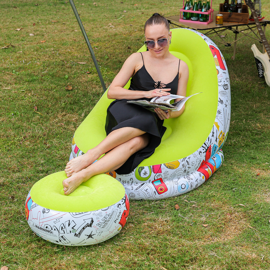 Women Inflatable Comfort Sofa with Ergonomic Backrest Bowlift