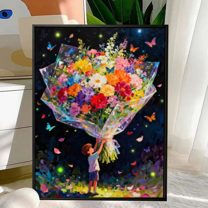 Charming Floral Bouquet Canvas Art Bowlift