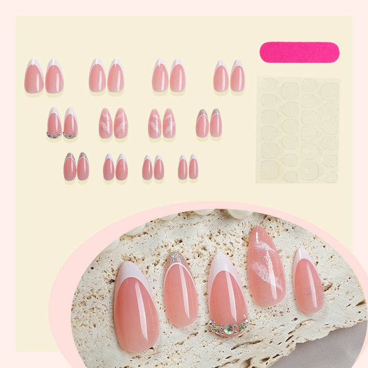 Premium Decorative Press-On Nail Set with Artistic Finishing Bowlift