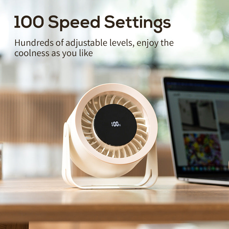 Unisex Portable Mini Table Fan with LED Display Bowlift