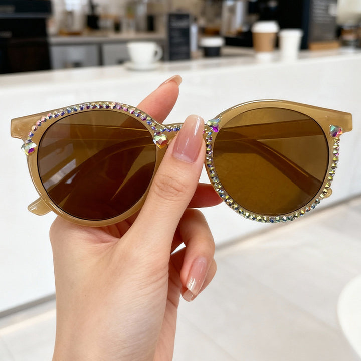 Crystal-Embellished Cat-Eye Sunglasses Bowlift