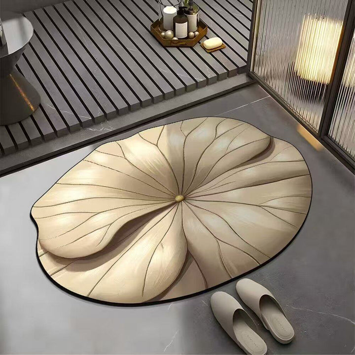 Floral Design Bath Mat Bowlift