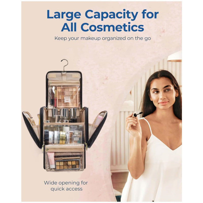 Cosmetic organizer with multiple compartments and practical hanging option Bowlift